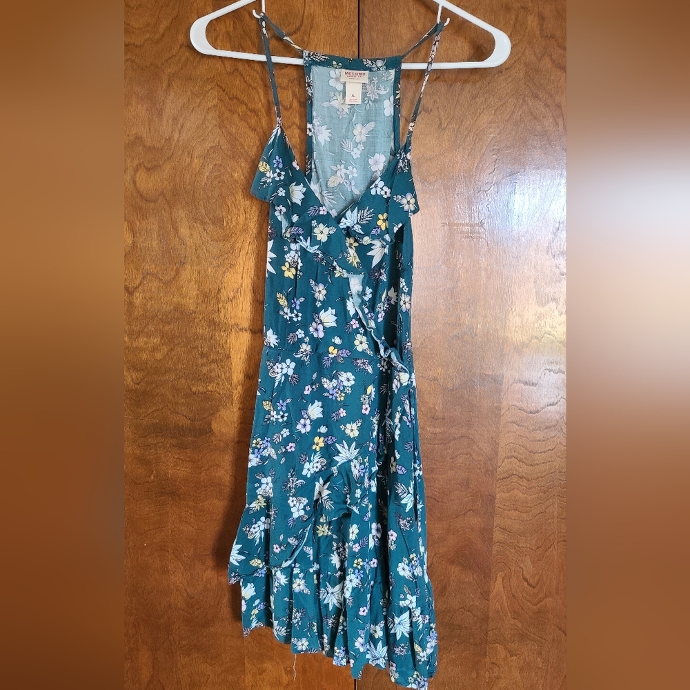 Green Spring Flowy Flower Dress